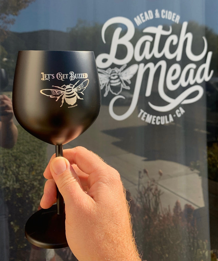 FREE Batch Mead Wine Glass - Black & Metallic Silver