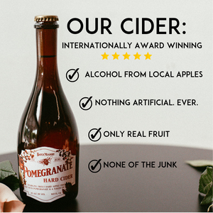 BEST-SELLER Pomegranate Hard Cider - Sweet & Sparkling - 6% Alc