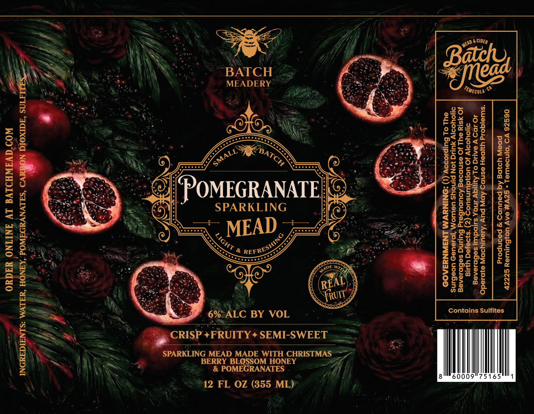 Sparkling Pomegranate Mead - 4pk