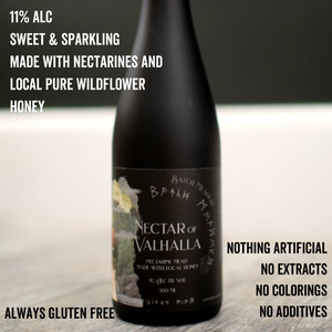 Nectar of Valhalla Mead - Sweet, Sparkling Nectarine Mead 11% Alc