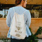 Let's Get Buzzed Batch Mead Canvas Drawstring Bag