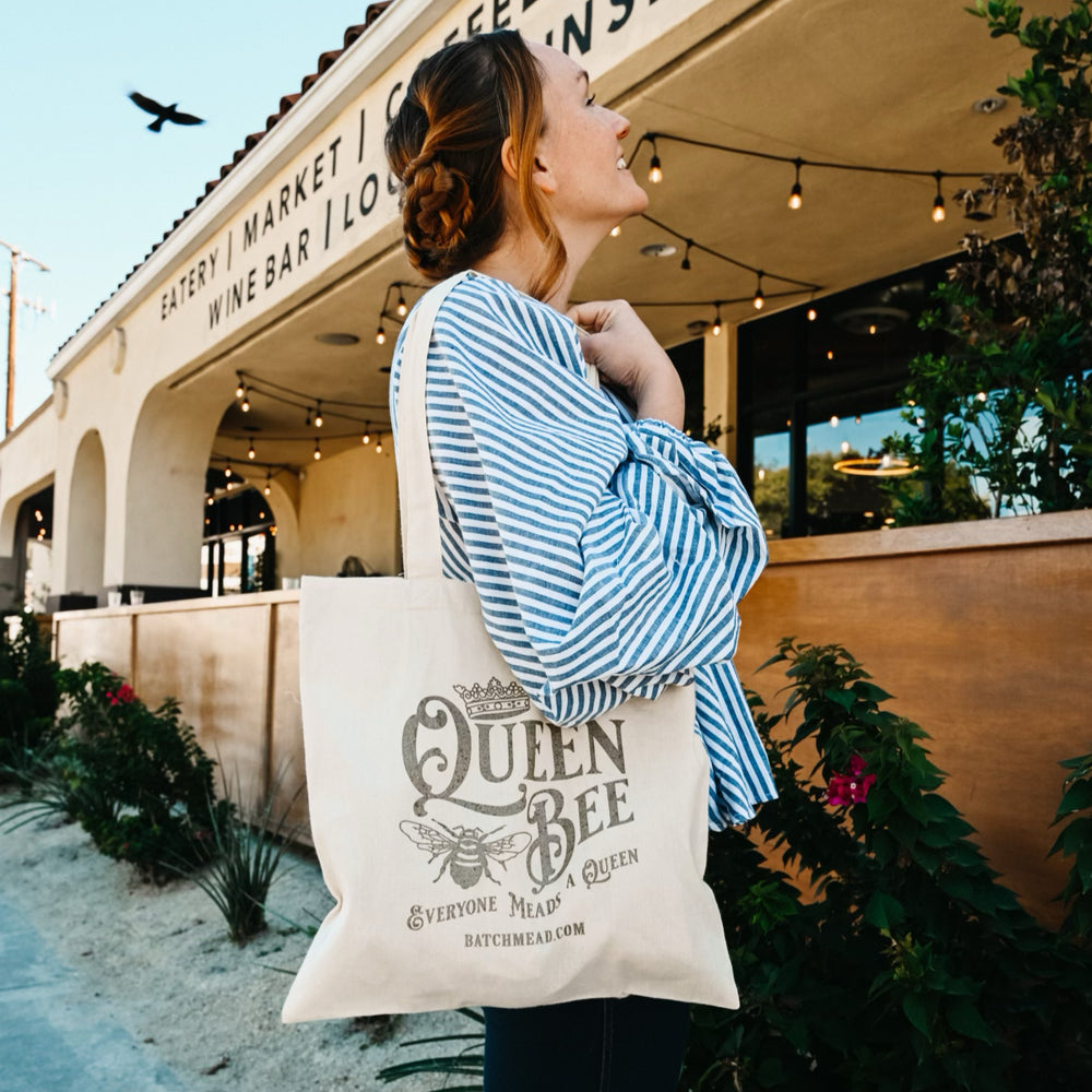 Queen Bee Batch Mead Canvas Tote